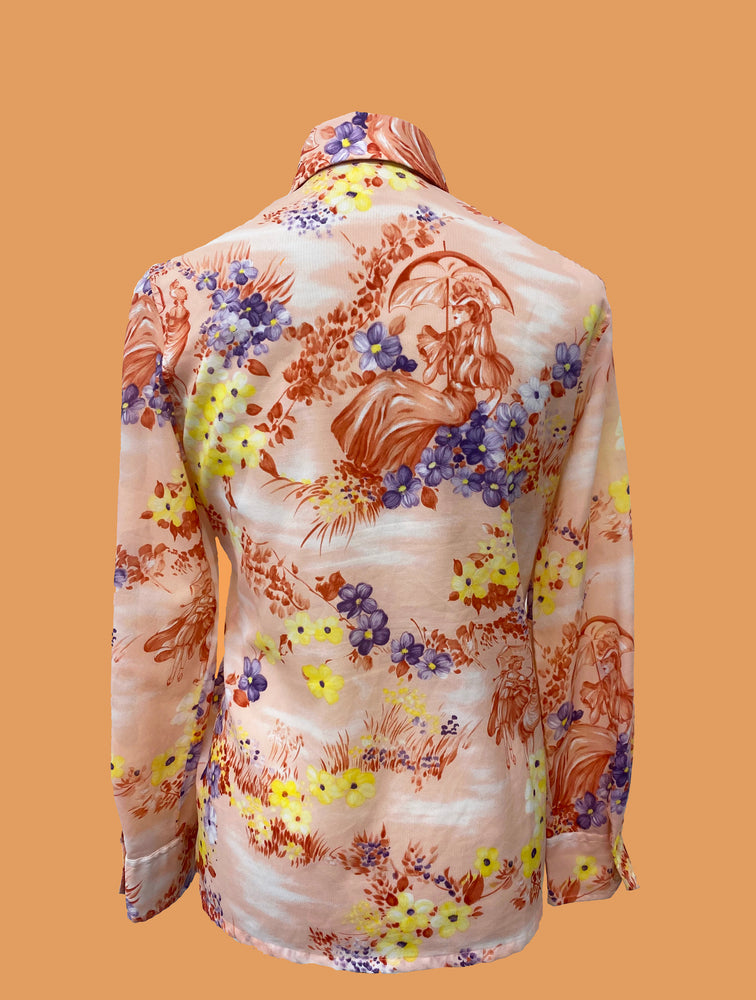 
                
                    Load image into Gallery viewer, Vintage Monet Victorian Print Shirt
                
            
