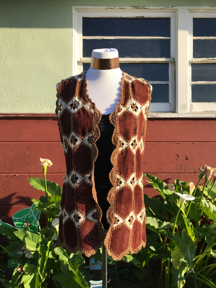 Vintage Janis Suede Cutout Vest